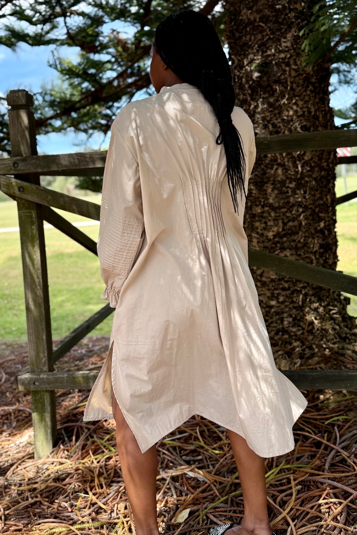 Sandra dress back view with soft